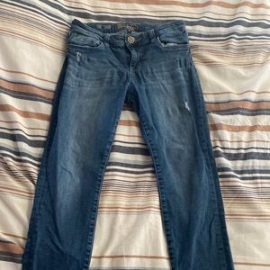 Kut from the Kloth skinny jeans, raw hem, size 8